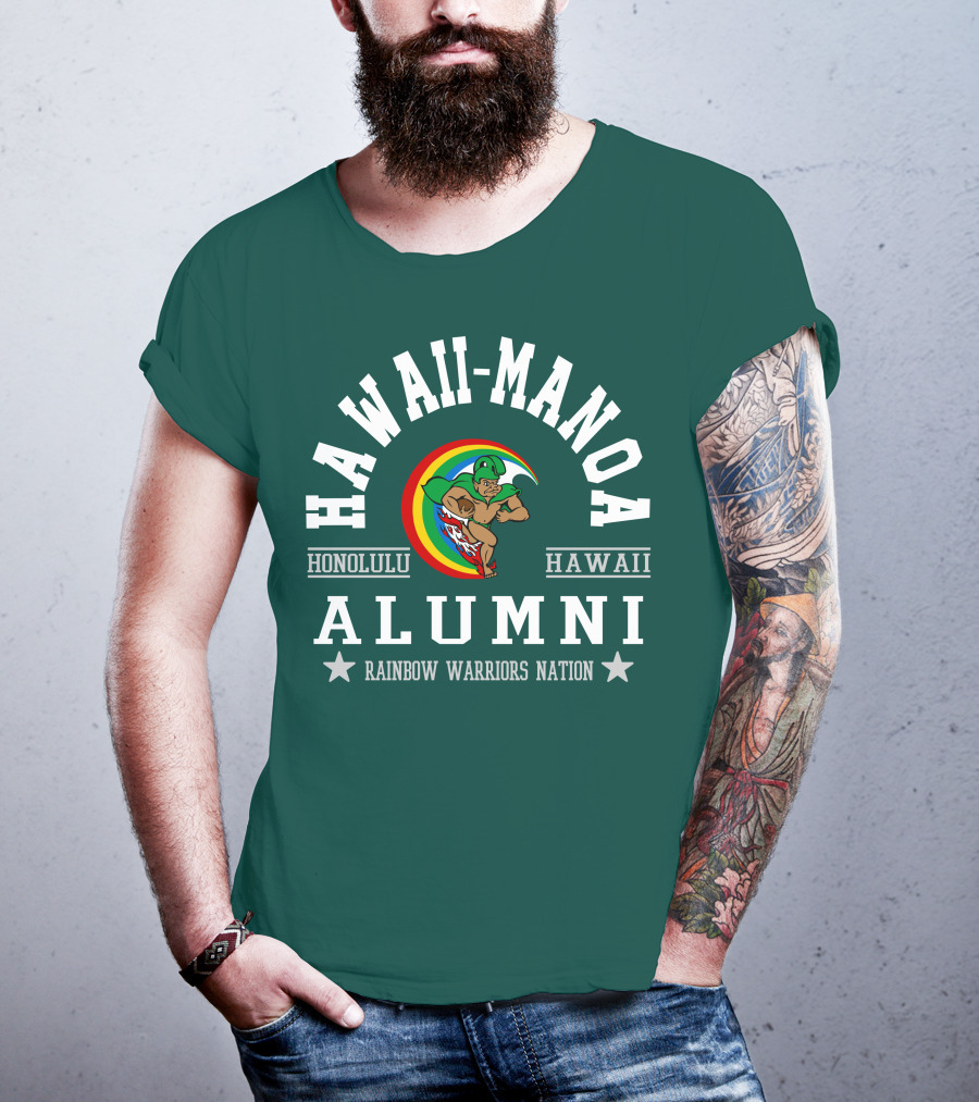 Hawaii-Manoa Honolulu Hawaii Alumni Rainbow Warriors Nation T-Shirt
