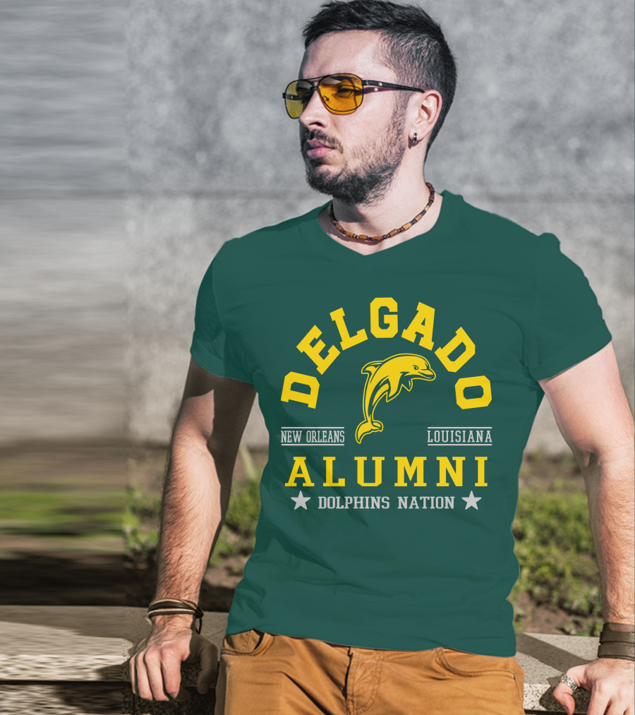 Delgado Alumni New Orleans Louisiana Dolphins Nation T-Shirt
