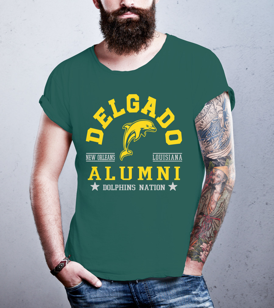 Delgado Alumni New Orleans Louisiana Dolphins Nation T-Shirt