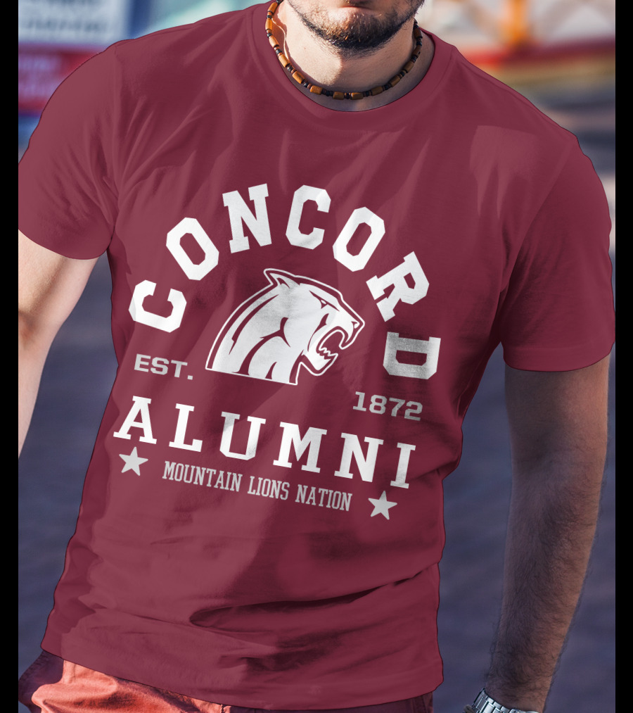 Concord Alumni Mountain Lions Nation Est. 1872 T-Shirt