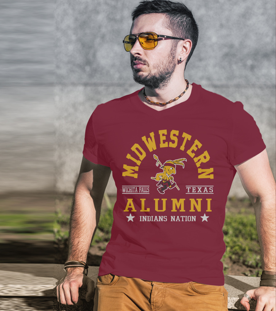 Midwestern Alumni Indians Nation Wichita Falls Texas T-Shirt