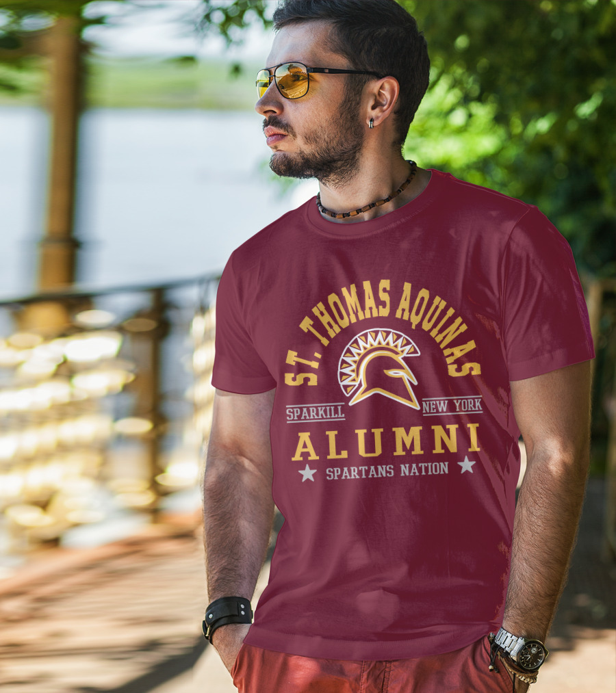 St Thomas Aquinas Sparkill New York Spartans Nation Alumni T-Shirt