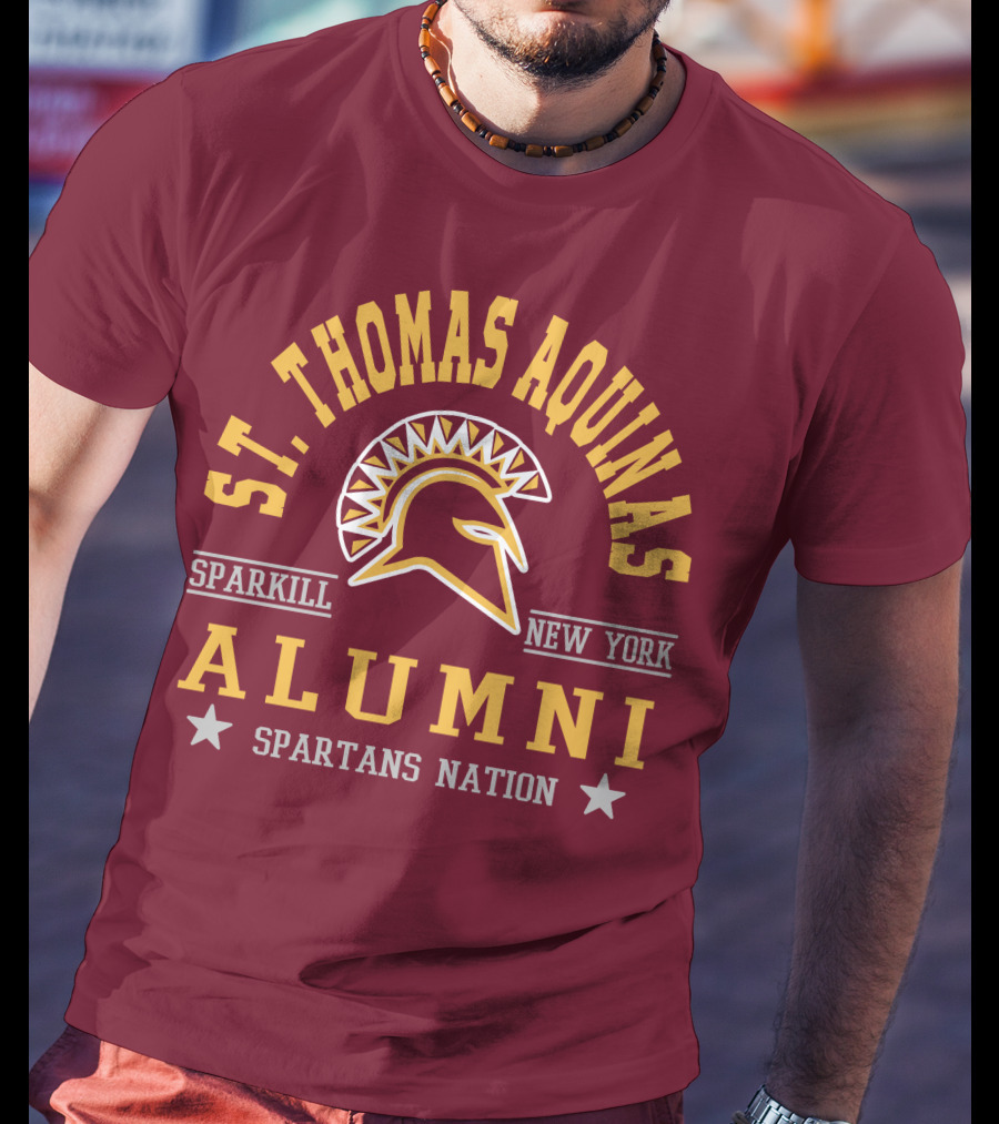 St Thomas Aquinas Sparkill New York Spartans Nation Alumni T-Shirt