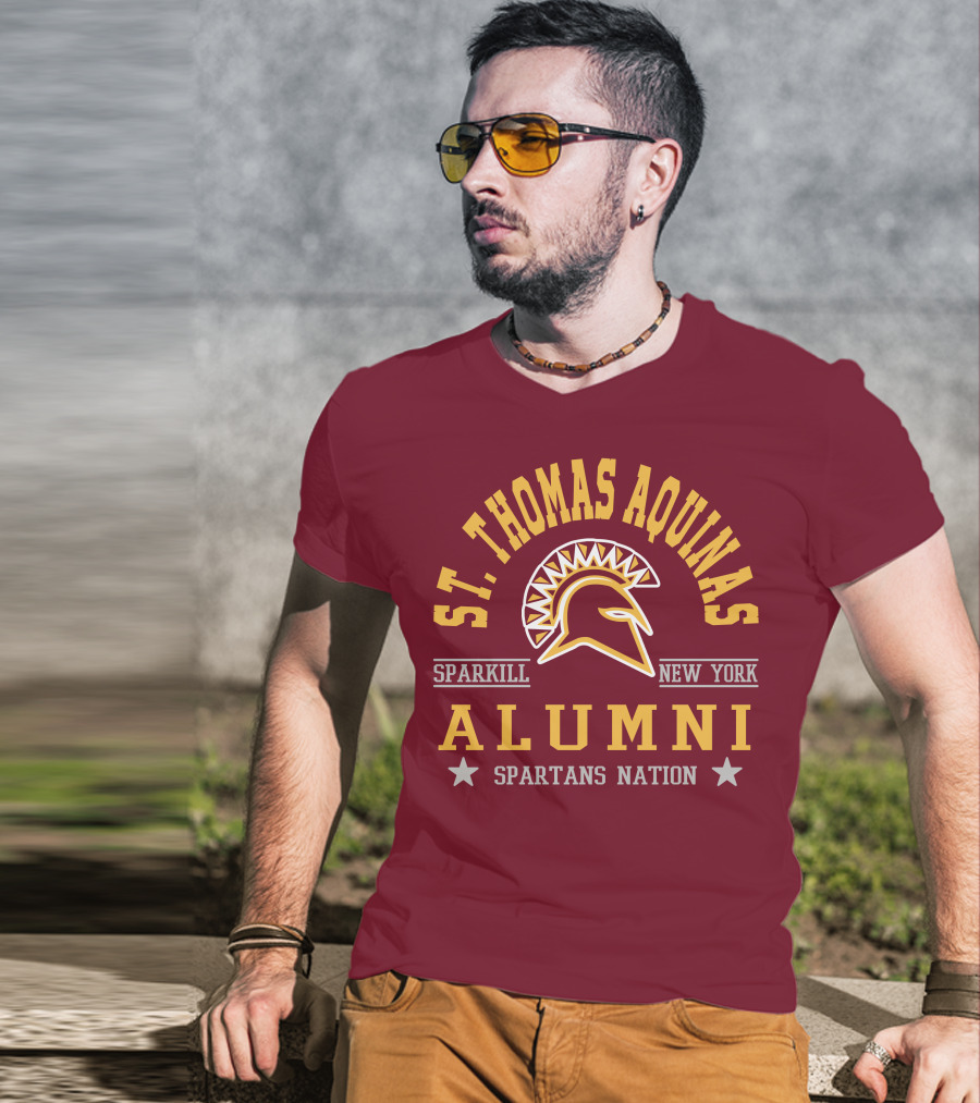 St Thomas Aquinas Sparkill New York Spartans Nation Alumni T-Shirt