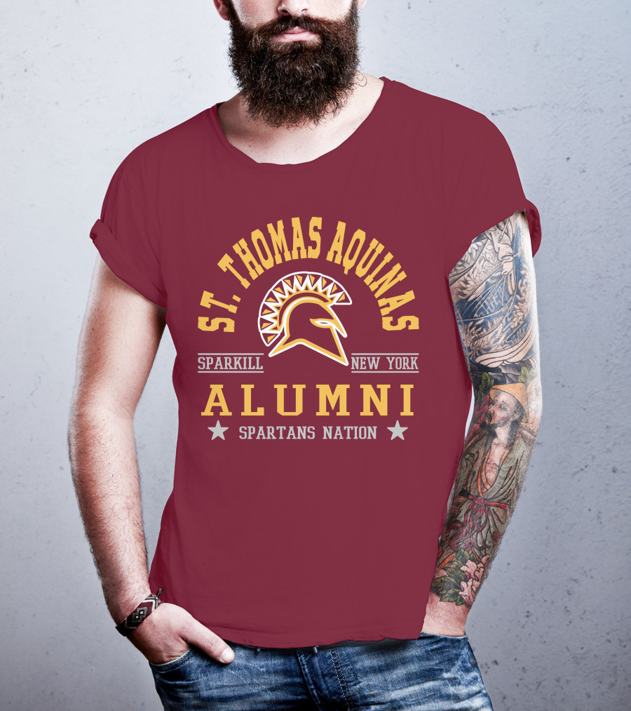 St Thomas Aquinas Sparkill New York Spartans Nation Alumni T-Shirt