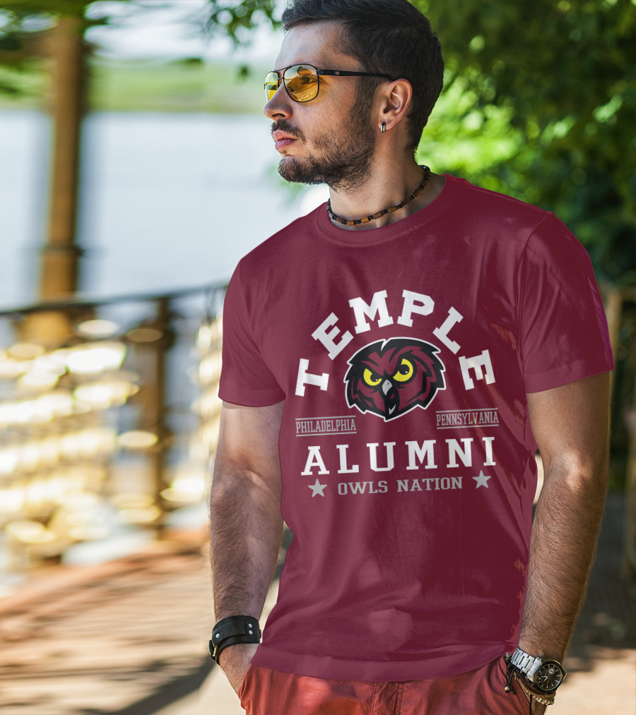 Temple Alumni Owls Nation Philadelphia Pennsylvania T-Shirt