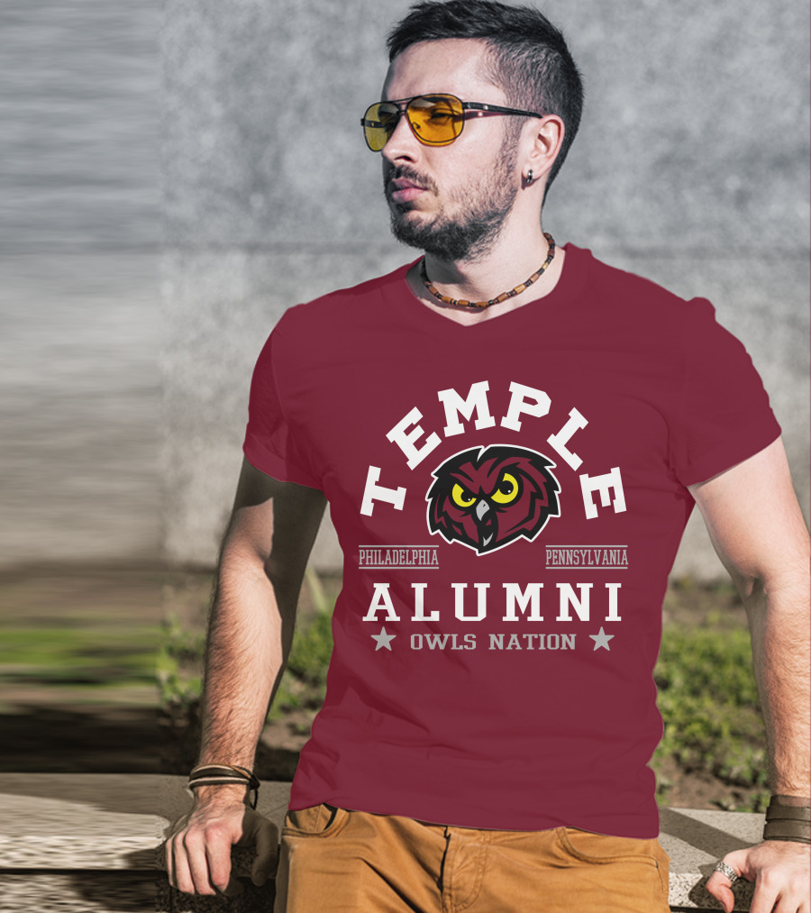 Temple Alumni Owls Nation Philadelphia Pennsylvania T-Shirt
