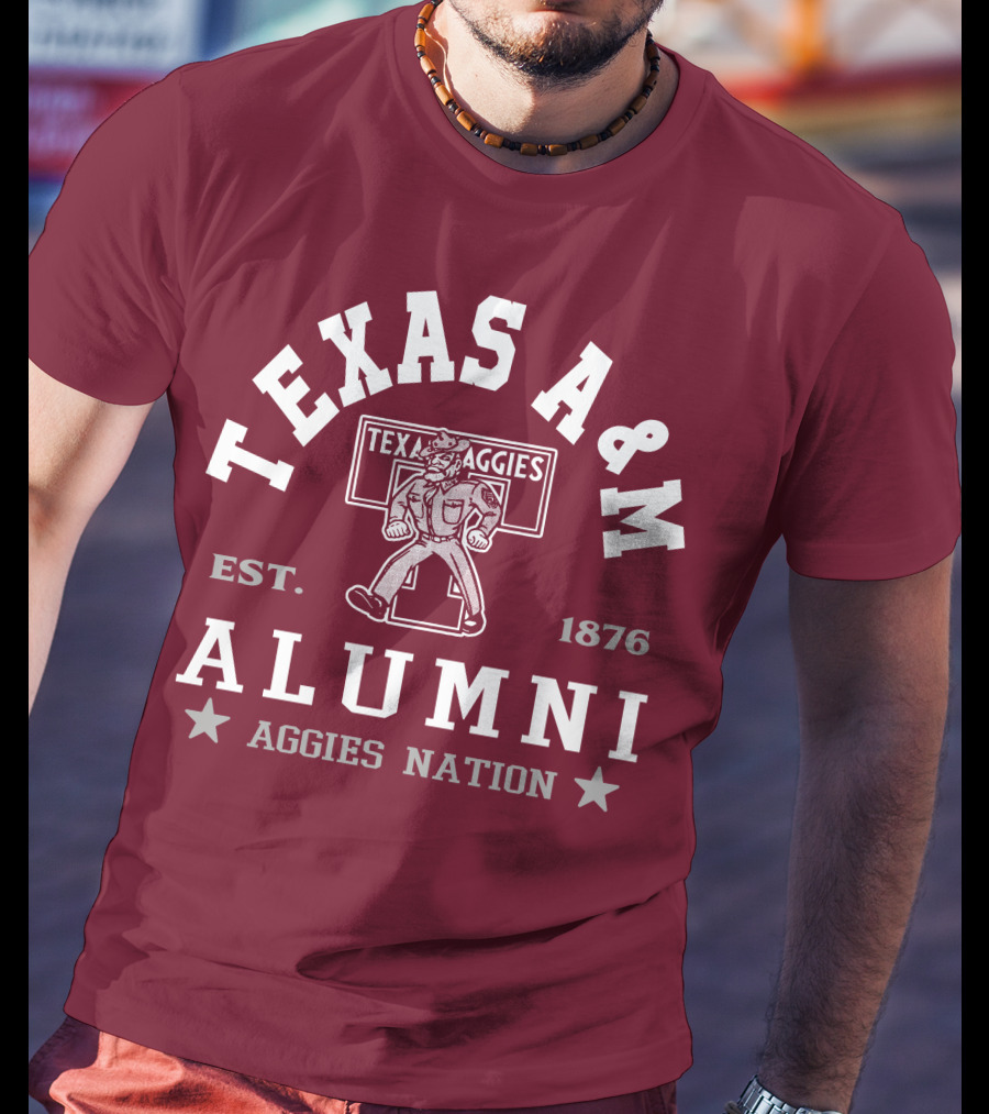 TEXAS A&M ALUMNI AGGIES NATION EST. 1876 T-Shirt