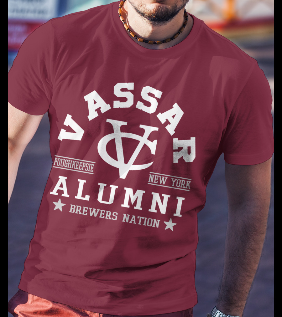 Vassar College Brewers Alumni Poughkeepsie New York Nation T-Shirt