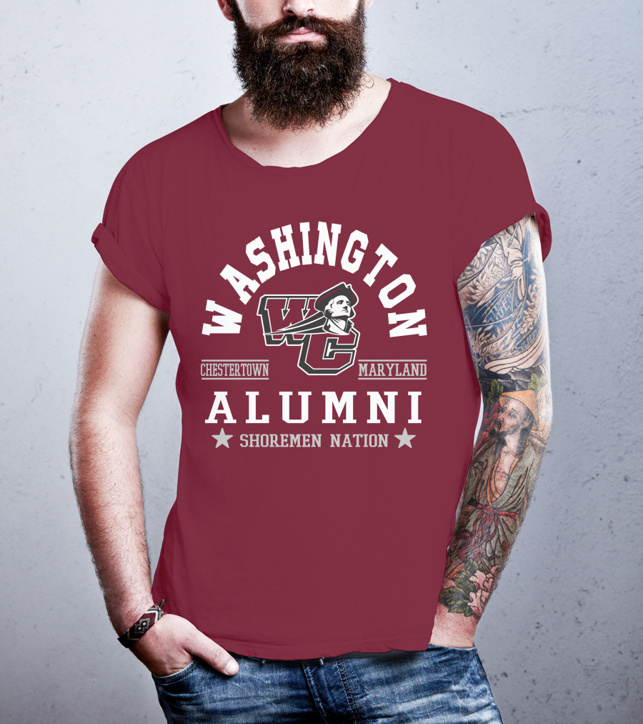 Washington College Alumni Shoremen Nation Chestertown Maryland WC T-Shirt