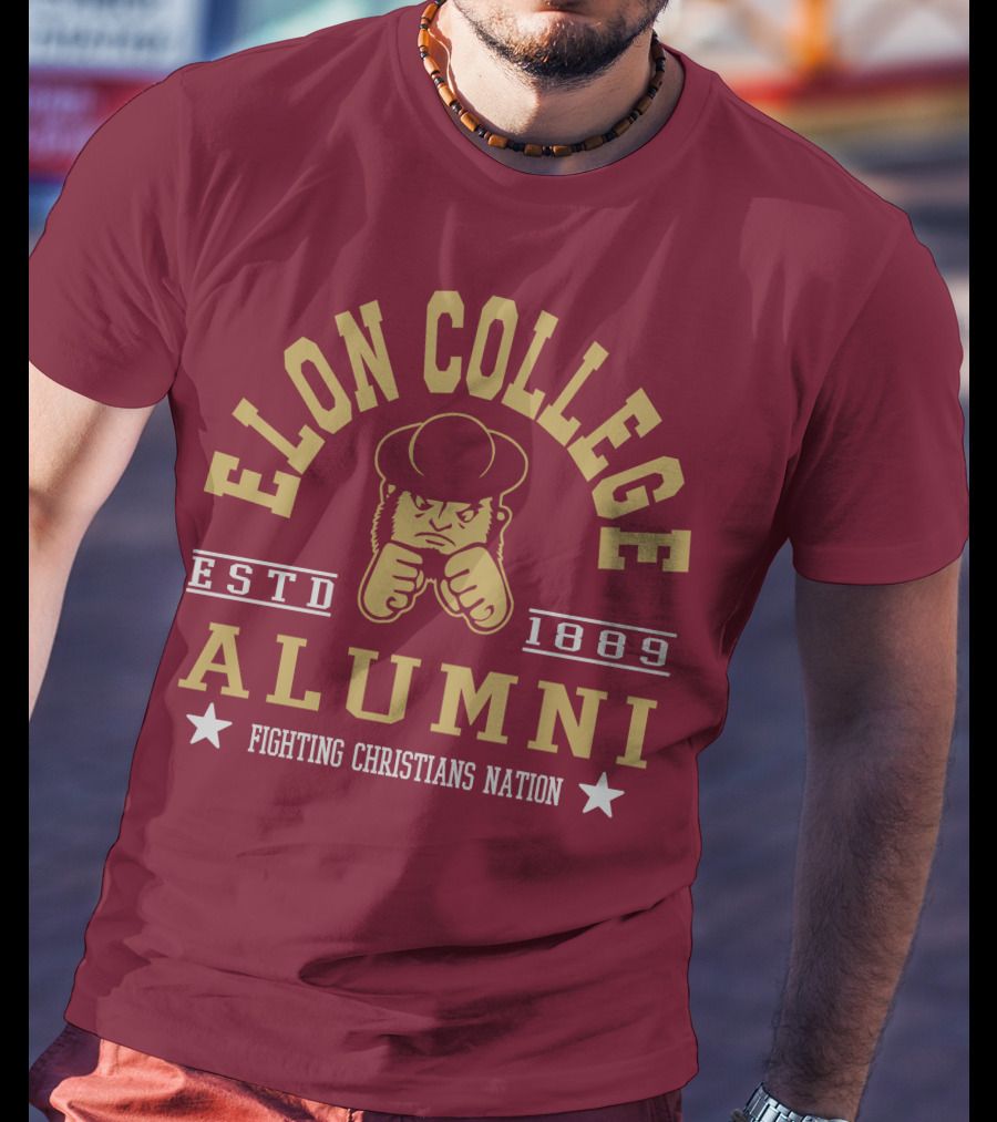 Elon College Alumni Fighting Christians Nation Estd 1889 T-Shirt