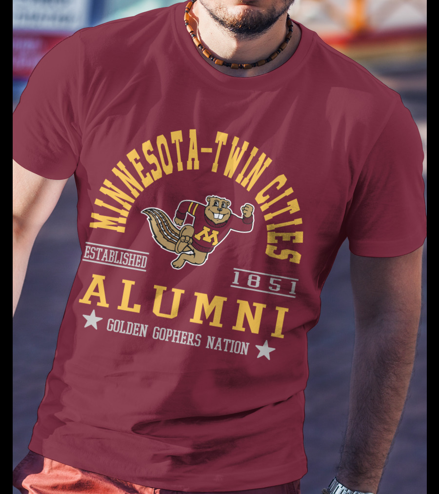 Minnesota-Twin Cities Alumni Established 1851 Golden Gophers Nation T-Shirt