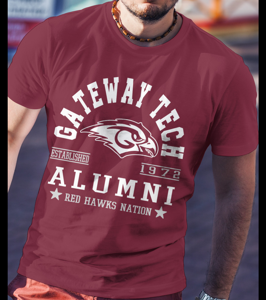 Gateway Tech Alumni Established 1972 Red Hawks Nation T-Shirt