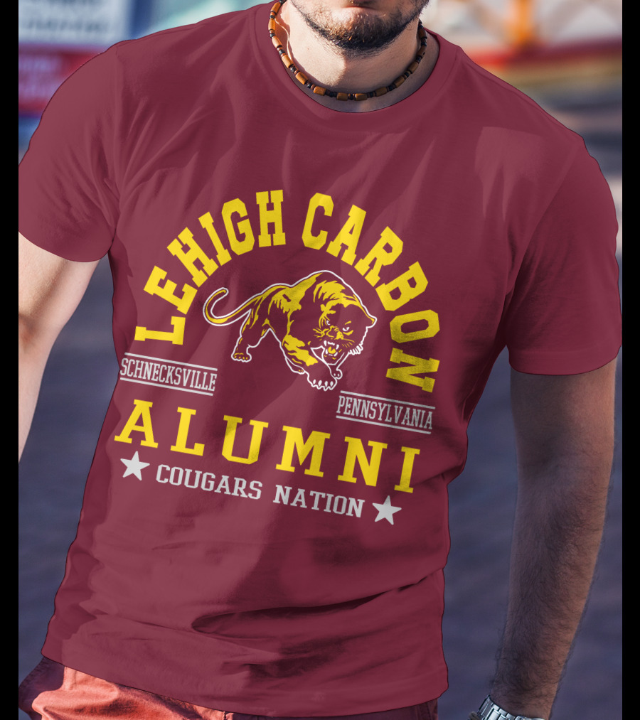 Lehigh Carbon Alumni Cougars Nation Schnecksville Pennsylvania T-Shirt