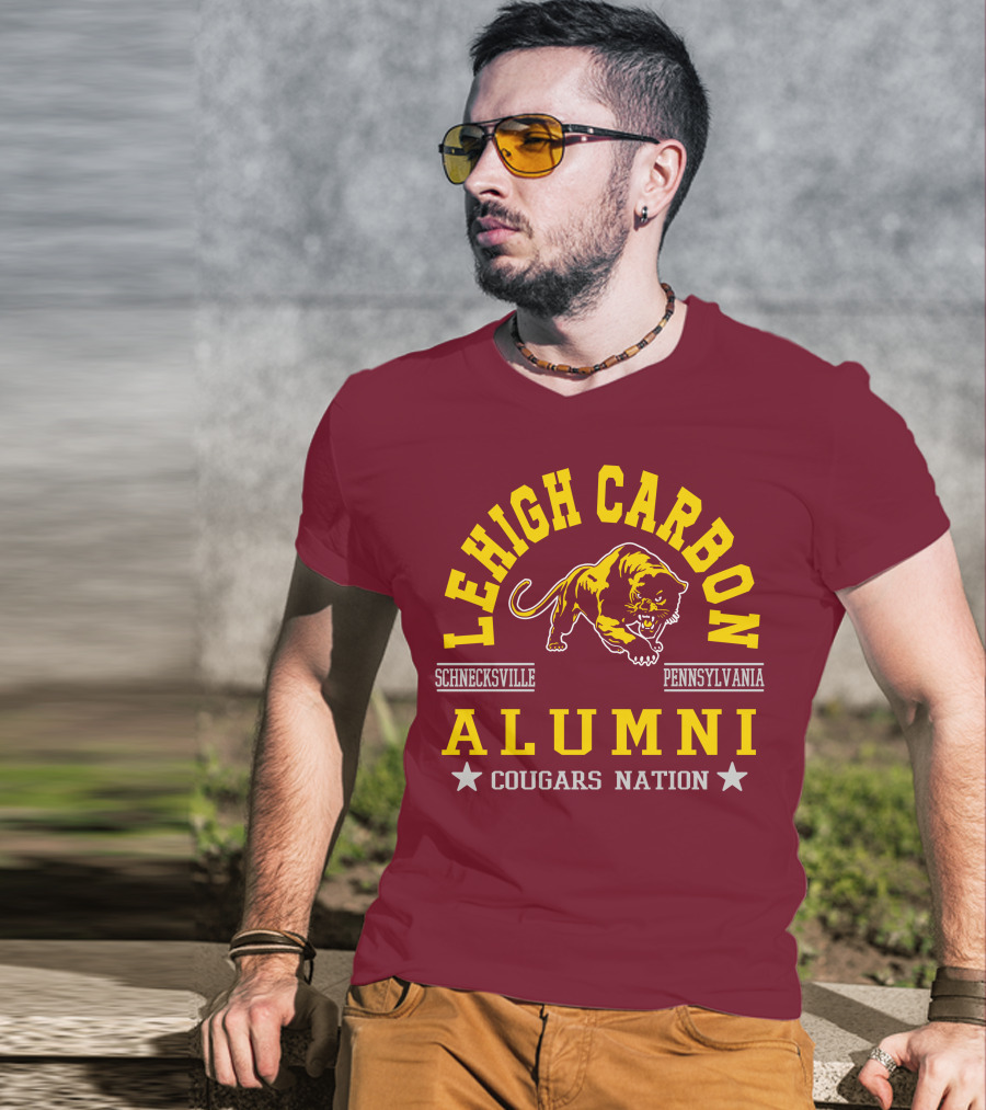 Lehigh Carbon Alumni Cougars Nation Schnecksville Pennsylvania T-Shirt