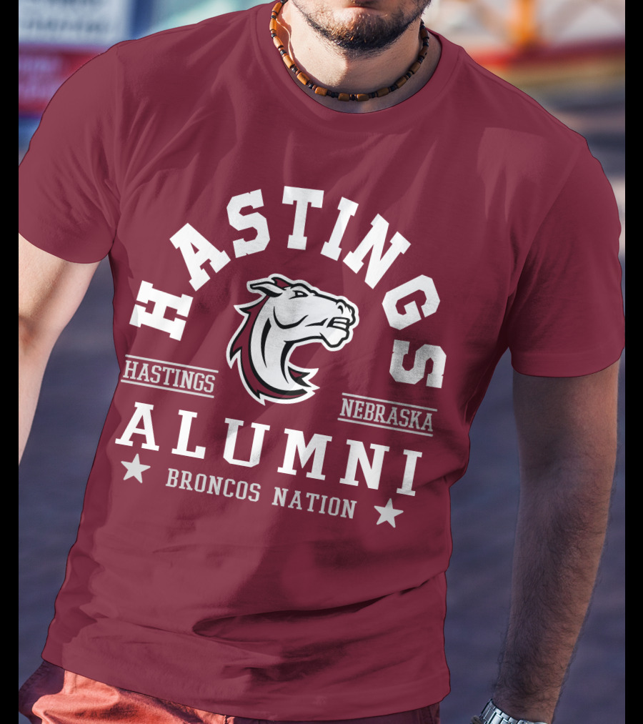 Hastings Nebraska Alumni Broncos Nation Hastings College T-Shirt