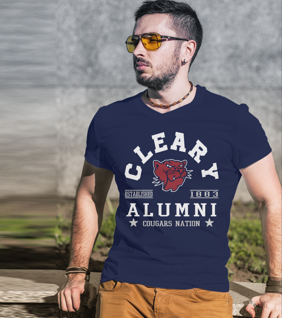 Cleary Alumni Cougars Nation Established 1883 T-Shirt