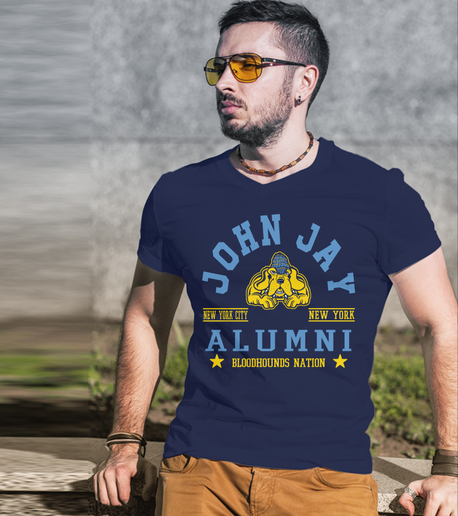 John Jay College Alumni Bloodhounds Nation New York City New York T-Shirt