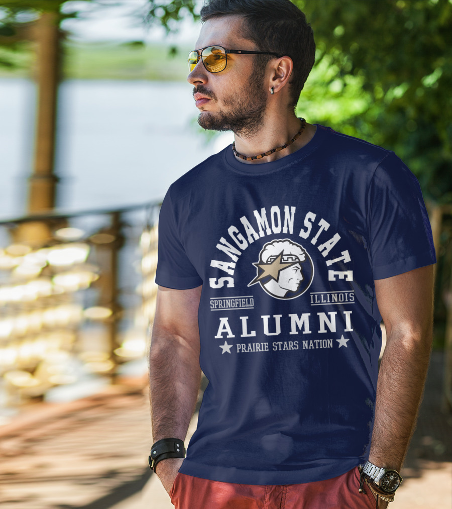 Sangamon State Springfield Illinois Alumni Prairie Stars Nation T-Shirt