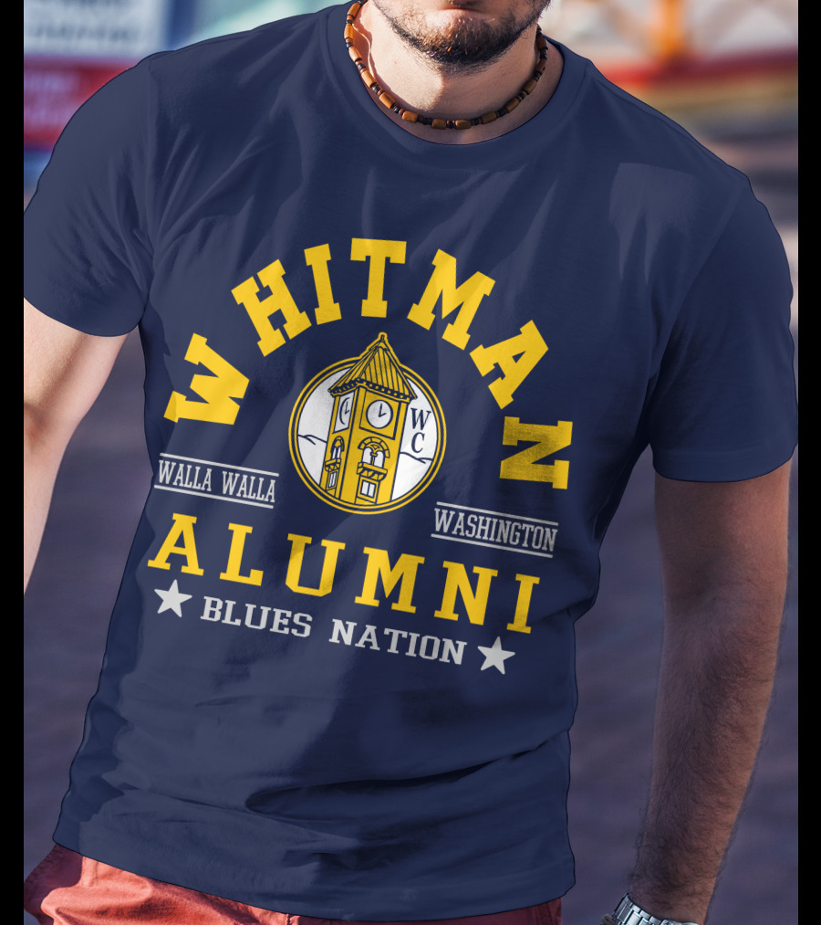 Whitman College Alumni Walla Walla Washington Blues Nation T-Shirt
