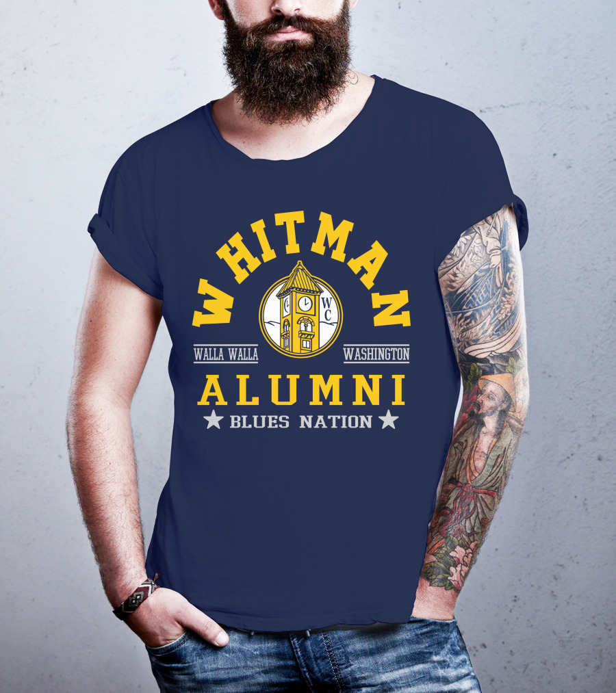 Whitman College Alumni Walla Walla Washington Blues Nation T-Shirt