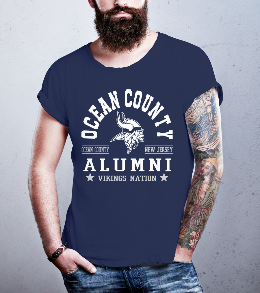 Ocean County New Jersey Alumni Vikings Nation T-Shirt
