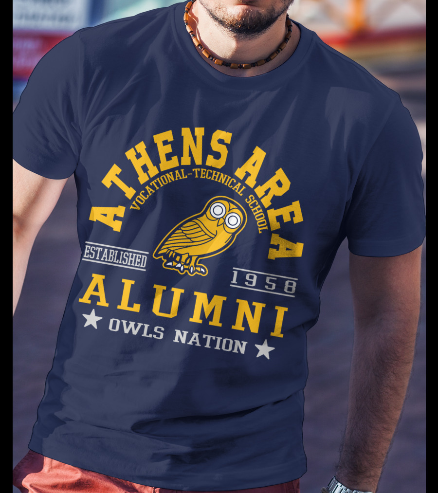 Athens Area Vocational-Technical School Alumni Owls Nation Established 1958 T-Shirt