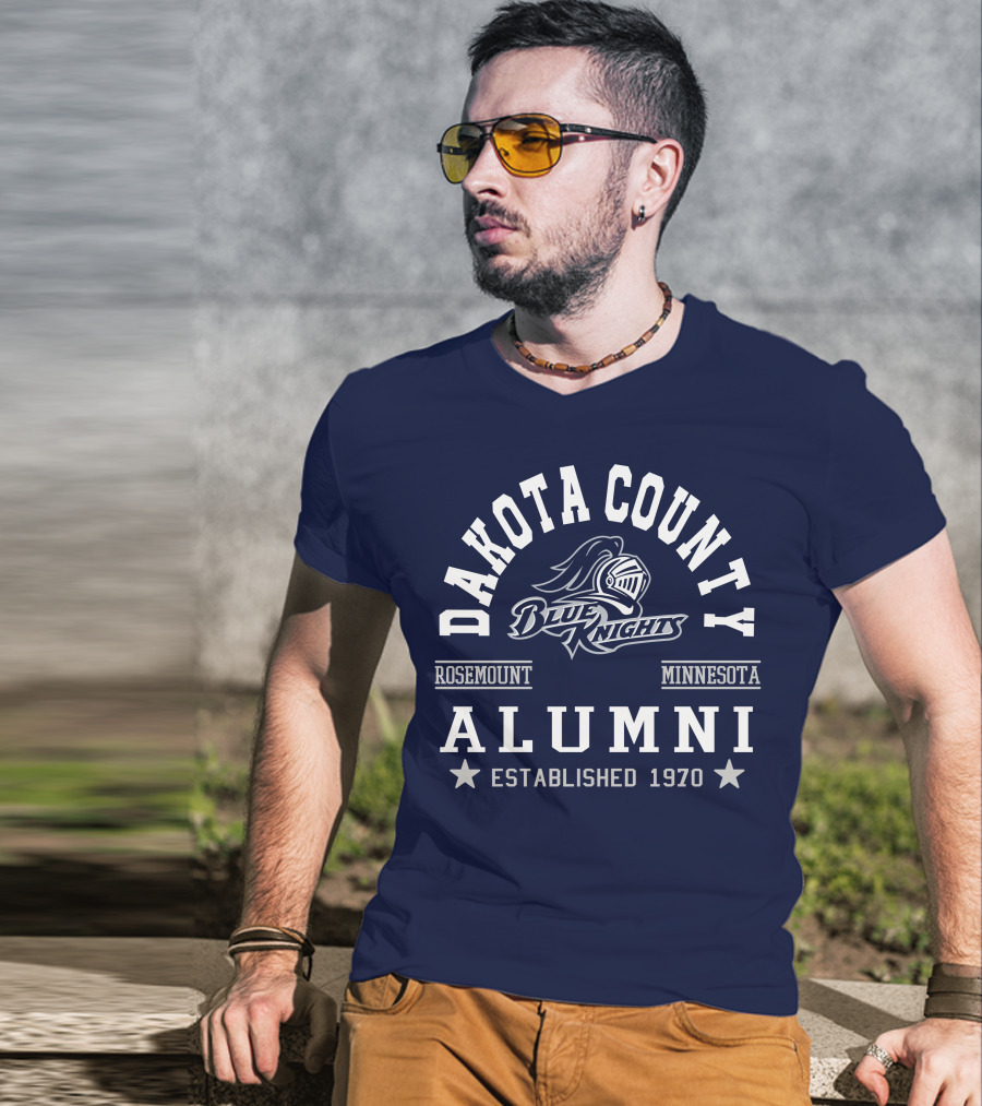 Dakota County Blue Knights Rosemount Minnesota Alumni Established 1970 T-Shirt