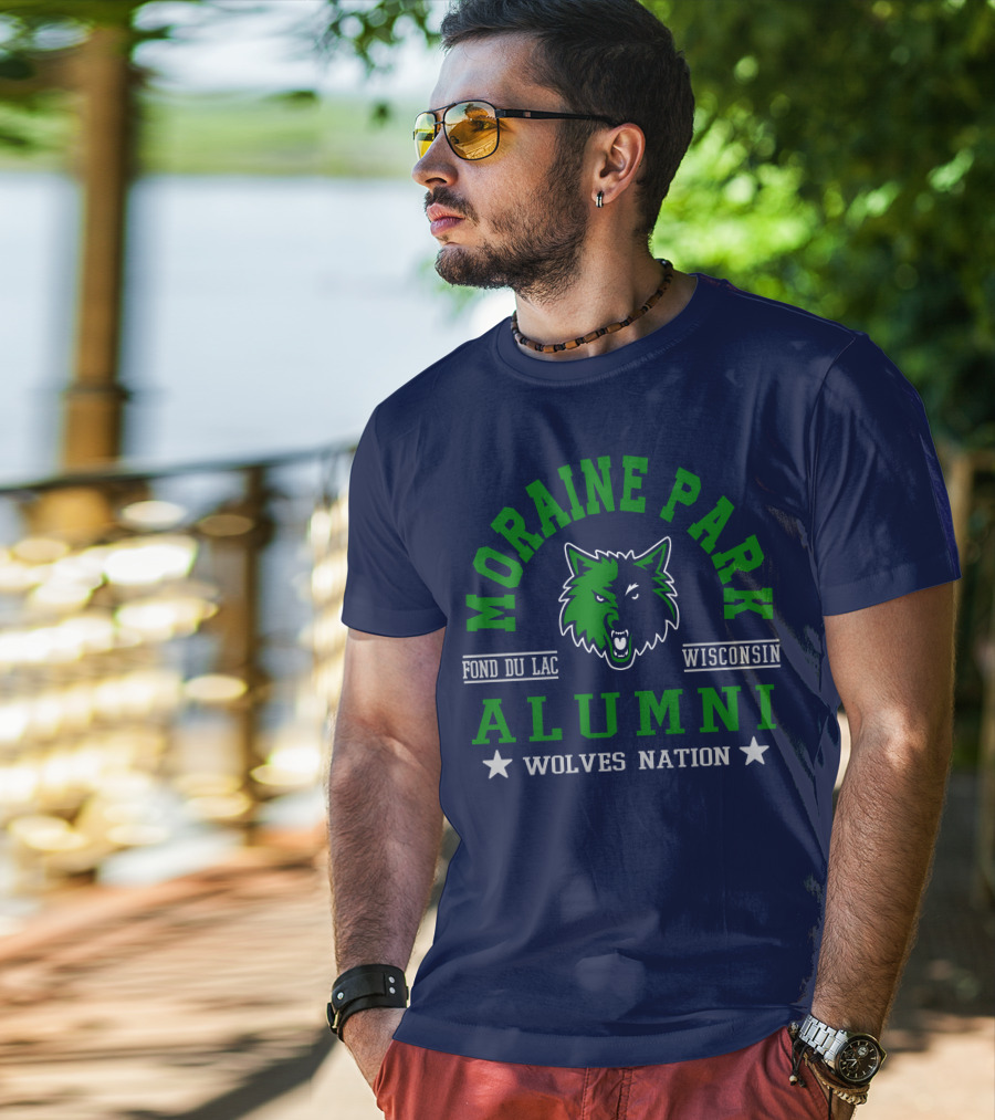 Moraine Park Alumni Wolves Nation Fond Du Lac Wisconsin T-Shirt