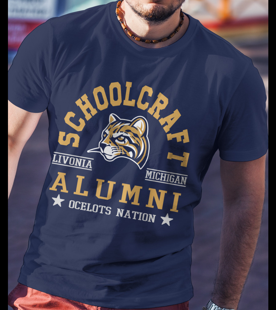 Schoolcraft College Alumni Ocelots Nation Livonia Michigan T-Shirt