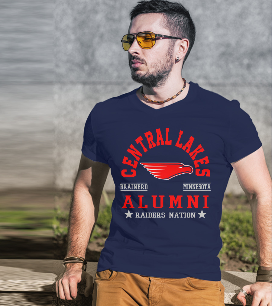 Central Lakes College Alumni Raiders Nation Brainerd Minnesota T-Shirt