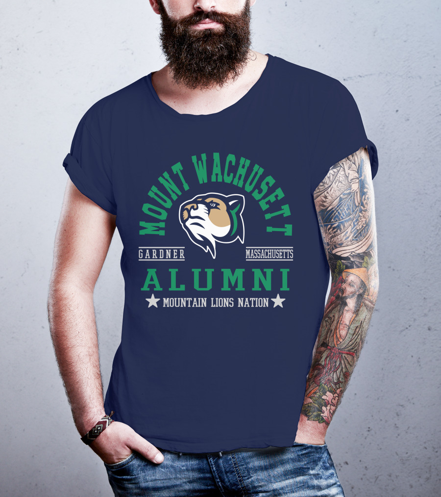 Mount Wachusett Alumni Gardner Massachusetts Mountain Lions Nation T-Shirt
