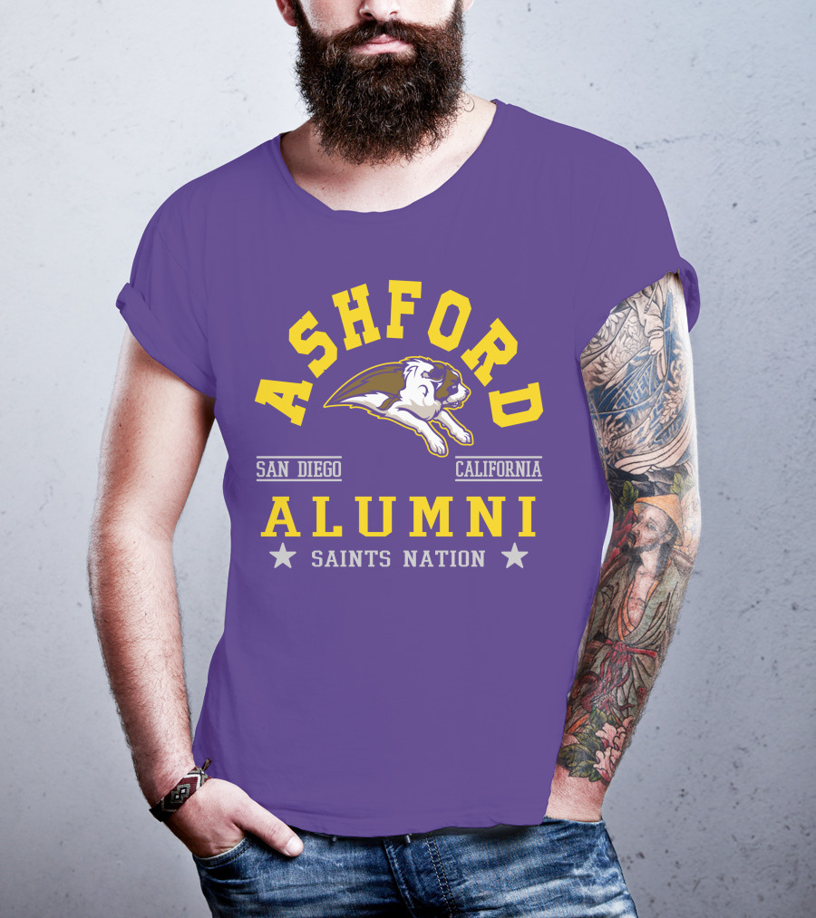 Ashford Alumni San Diego California Saints Nation T-Shirt