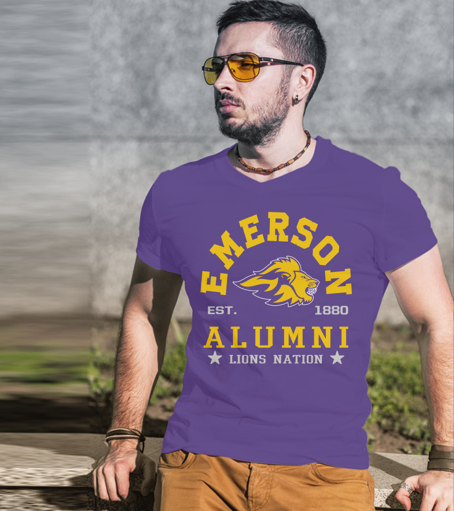 Emerson Alumni Lions Nation Est. 1880 T-Shirt