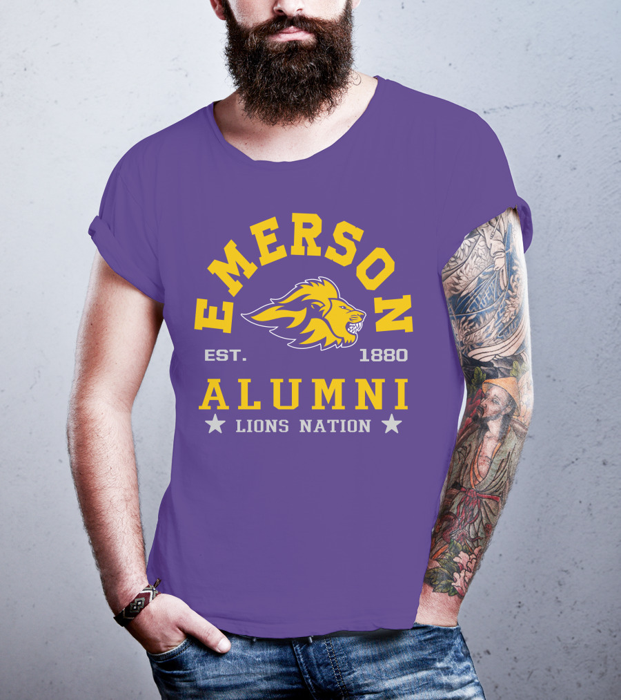 Emerson Alumni Lions Nation Est. 1880 T-Shirt