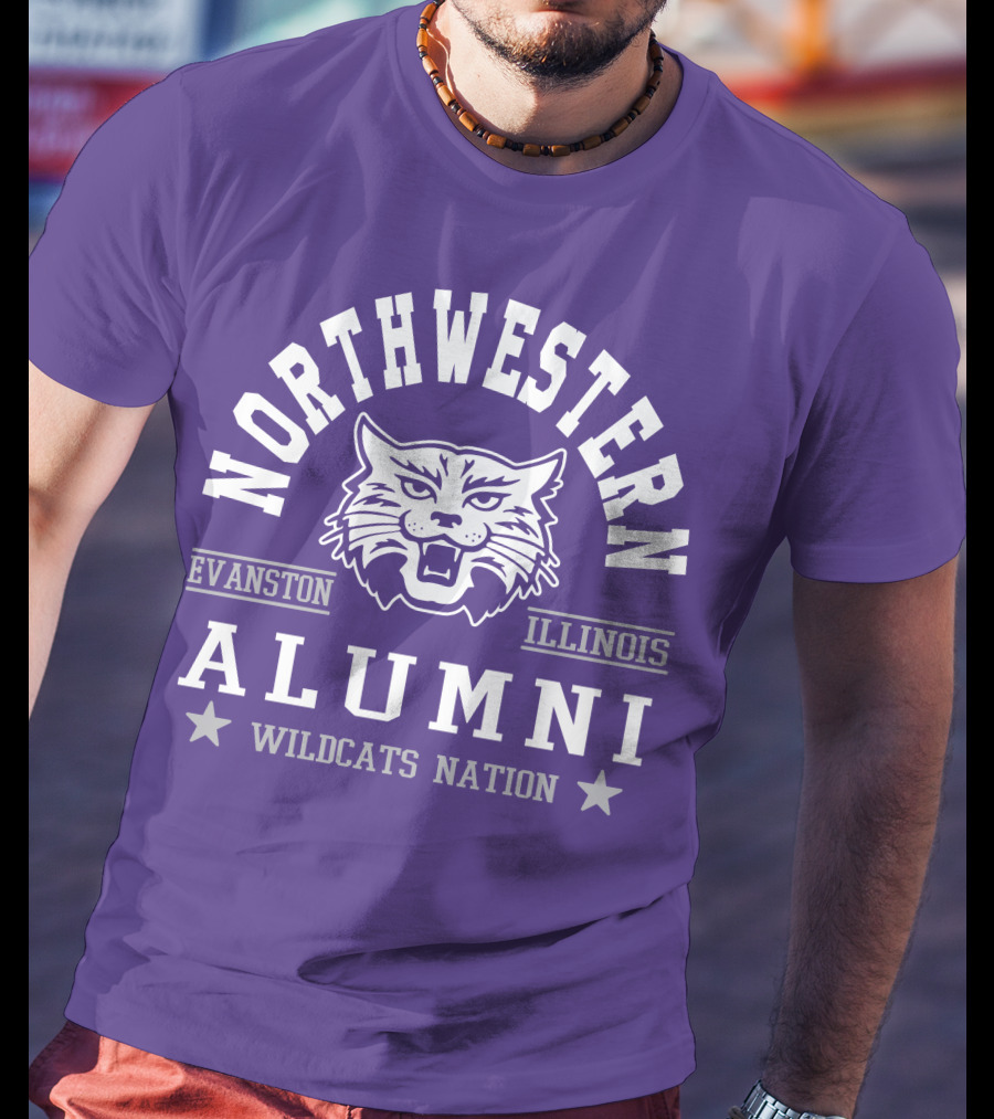 Northwestern Wildcats Alumni Evanston Illinois Nation T-Shirt