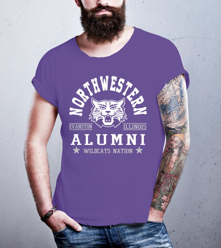 Northwestern Wildcats Alumni Evanston Illinois Nation T-Shirt