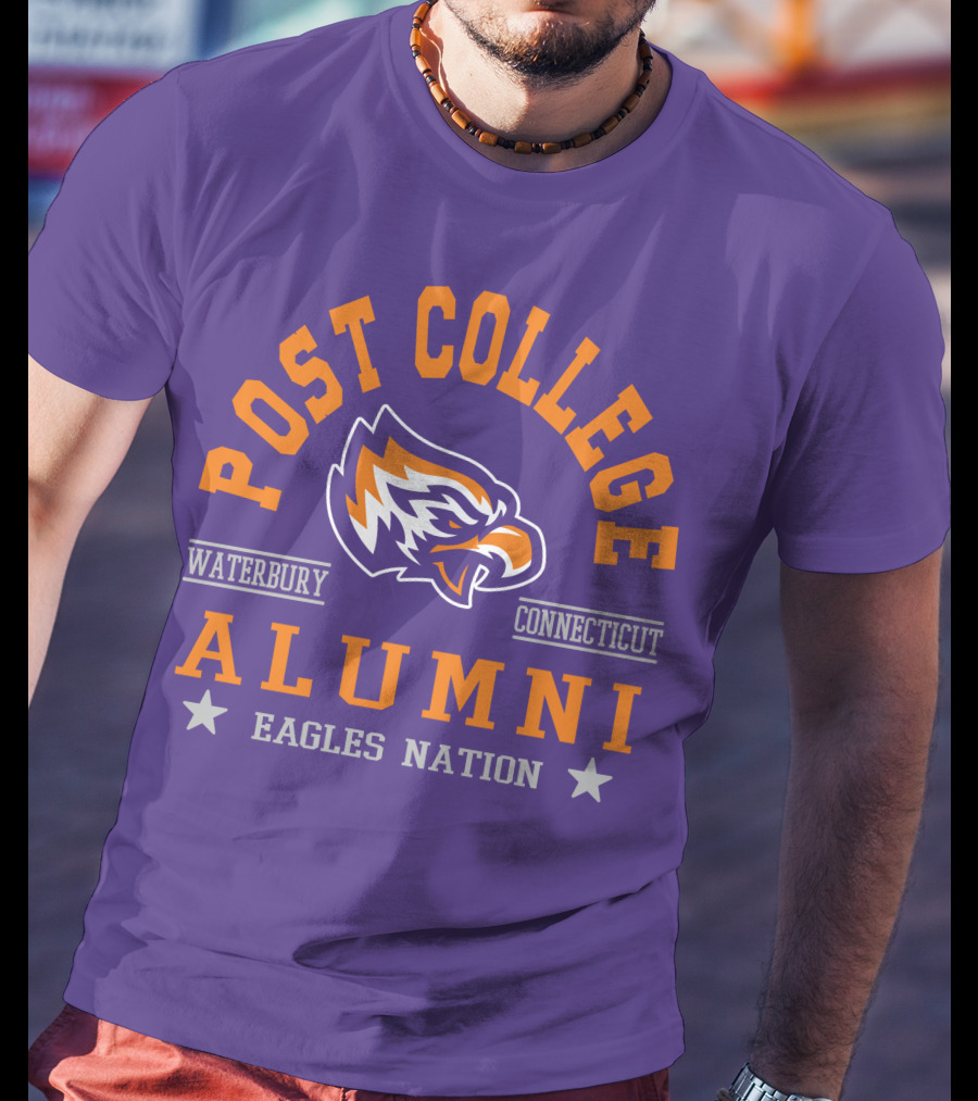 Post College Alumni Waterbury Connecticut Eagles Nation T-Shirt