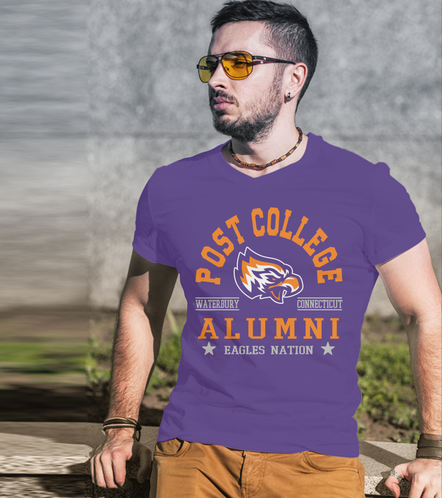Post College Alumni Waterbury Connecticut Eagles Nation T-Shirt