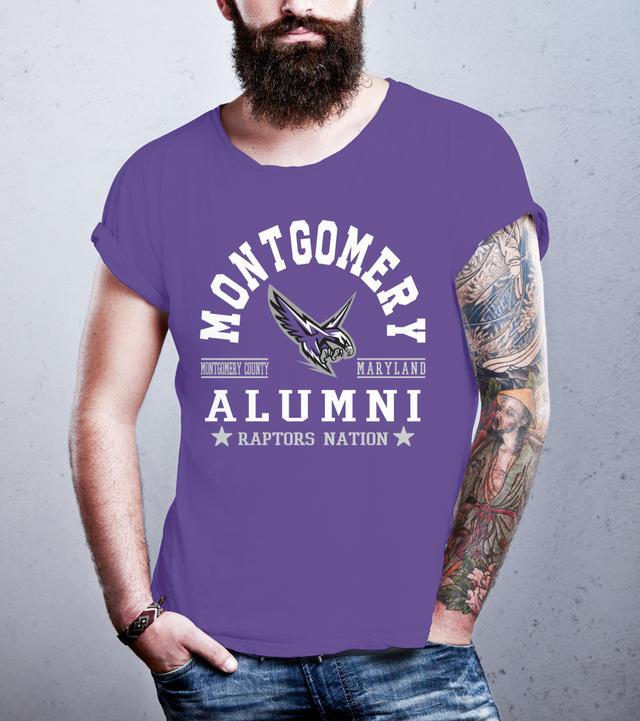 Montgomery County Maryland Alumni Raptors Nation T-Shirt
