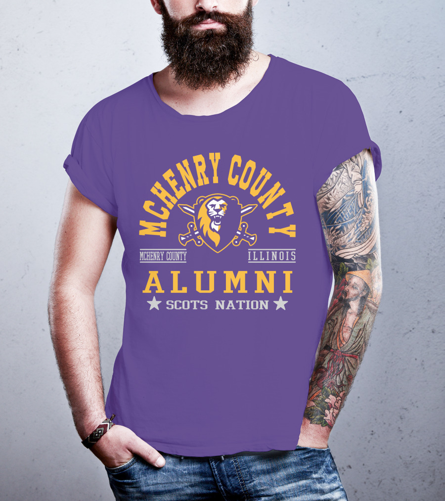 McHenry County Illinois Alumni Scots Nation Lion Crest T-Shirt