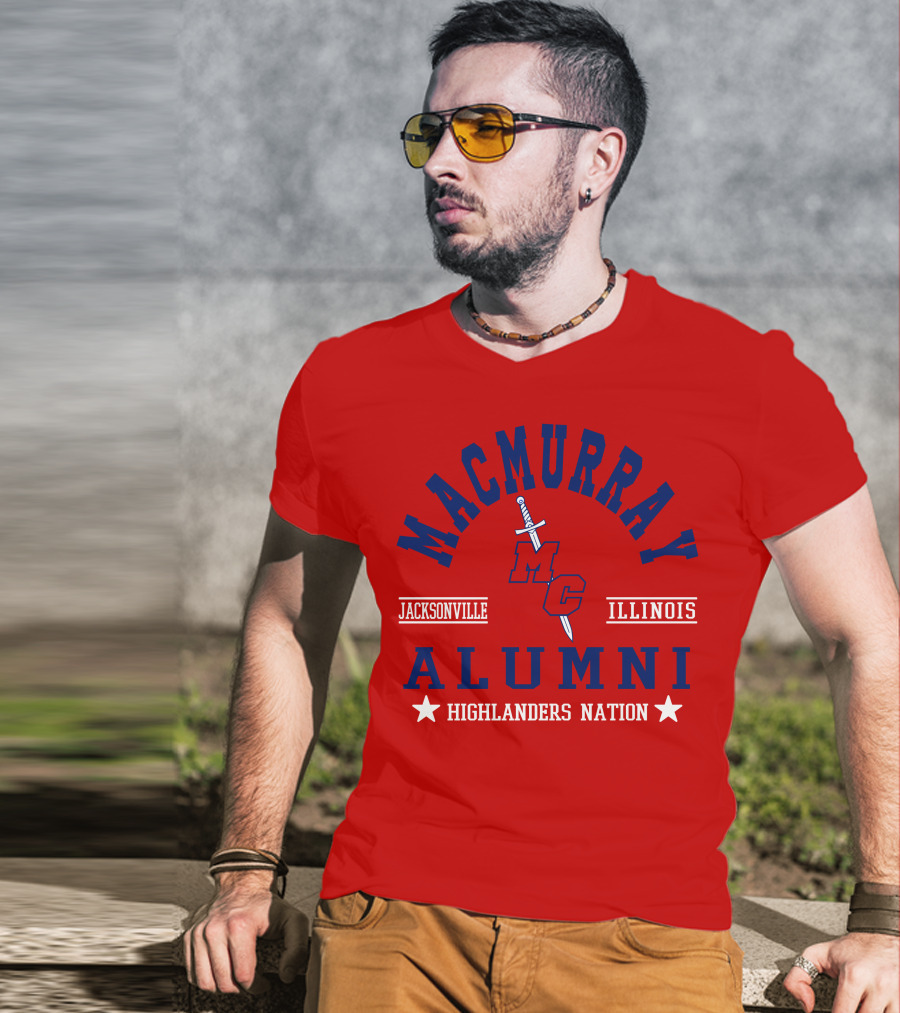 MacMurray College Jacksonville Illinois Alumni Highlanders Nation T-Shirt