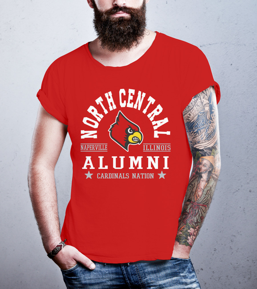 North Central College Naperville Illinois Cardinals Nation Alumni T-Shirt