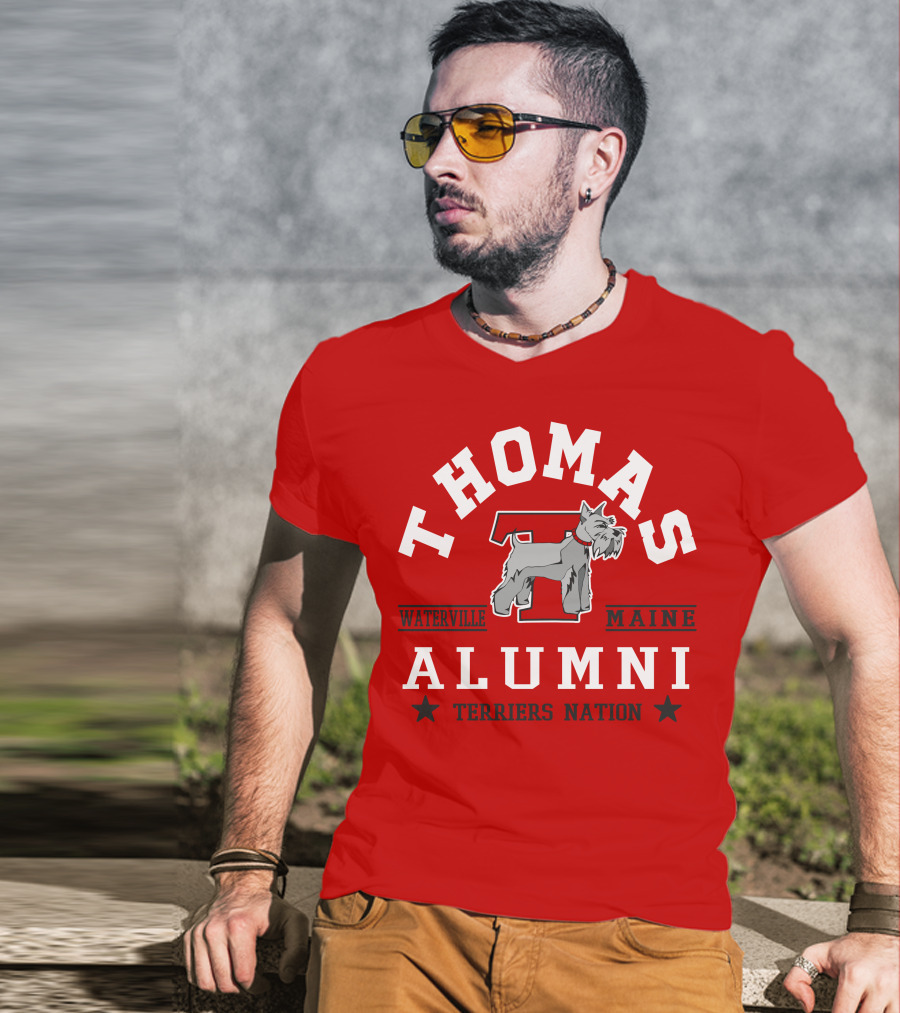 Thomas Alumni Waterville Maine Terriers Nation T-Shirt