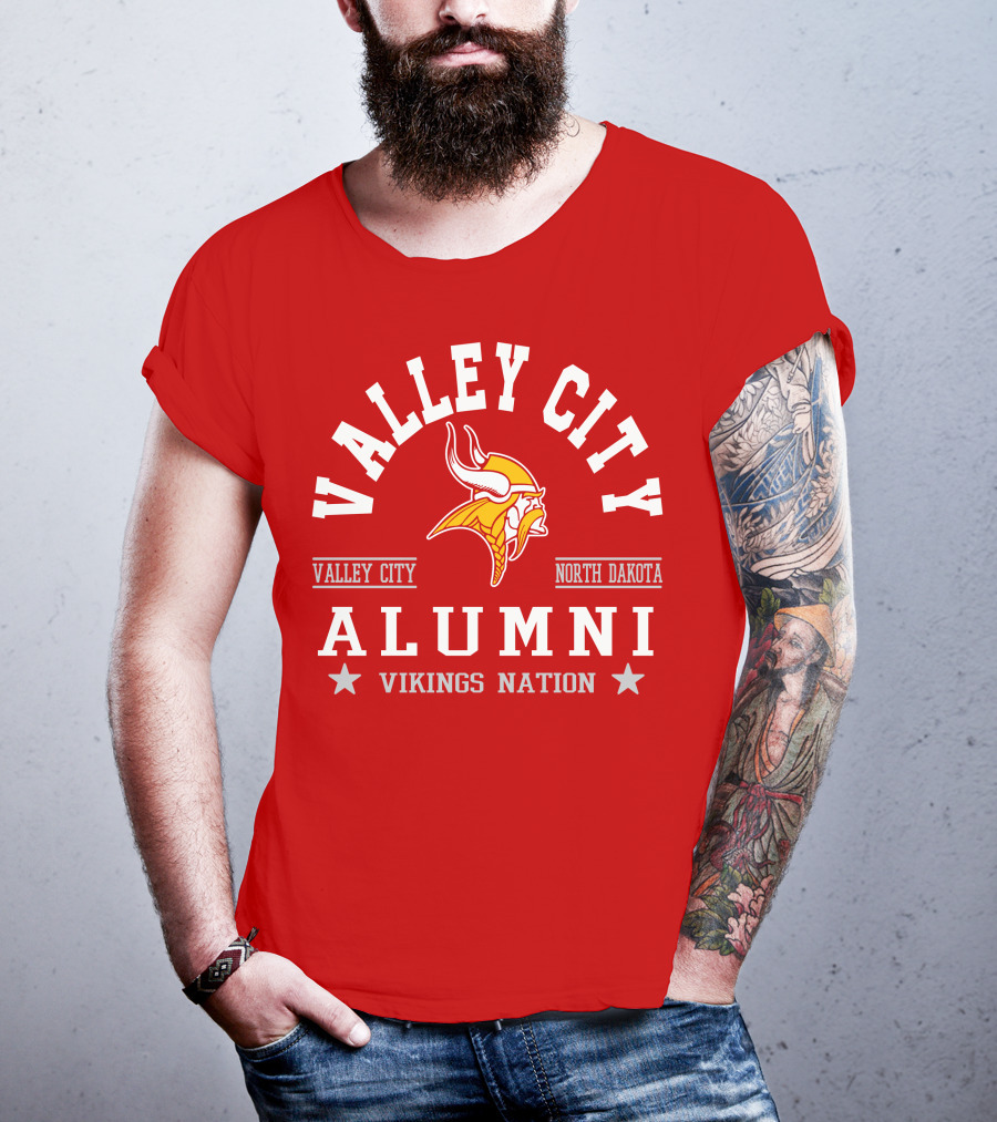Valley City North Dakota Alumni Vikings Nation T-Shirt