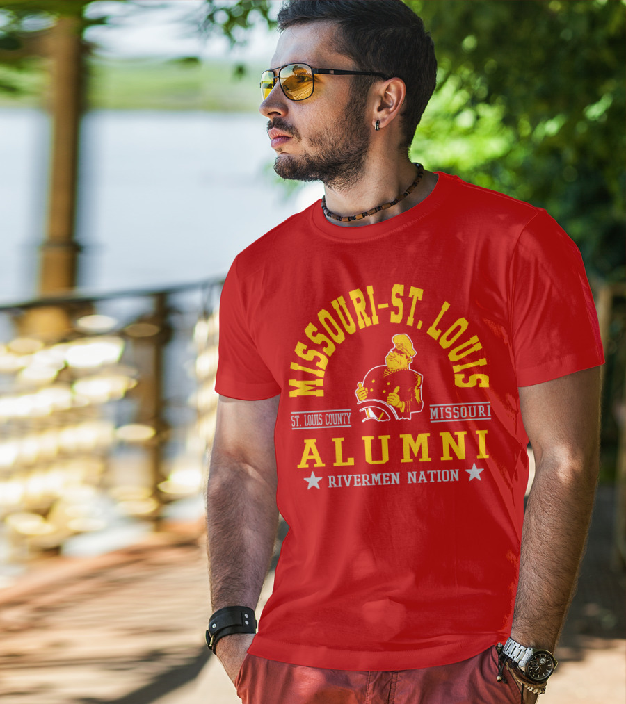 Missouri-St. Louis Alumni Rivermen Nation St. Louis County T-Shirt