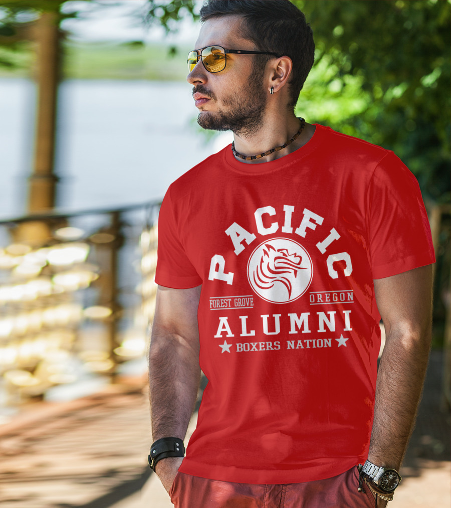 Pacific Alumni Forest Grove Oregon Boxers Nation T-Shirt