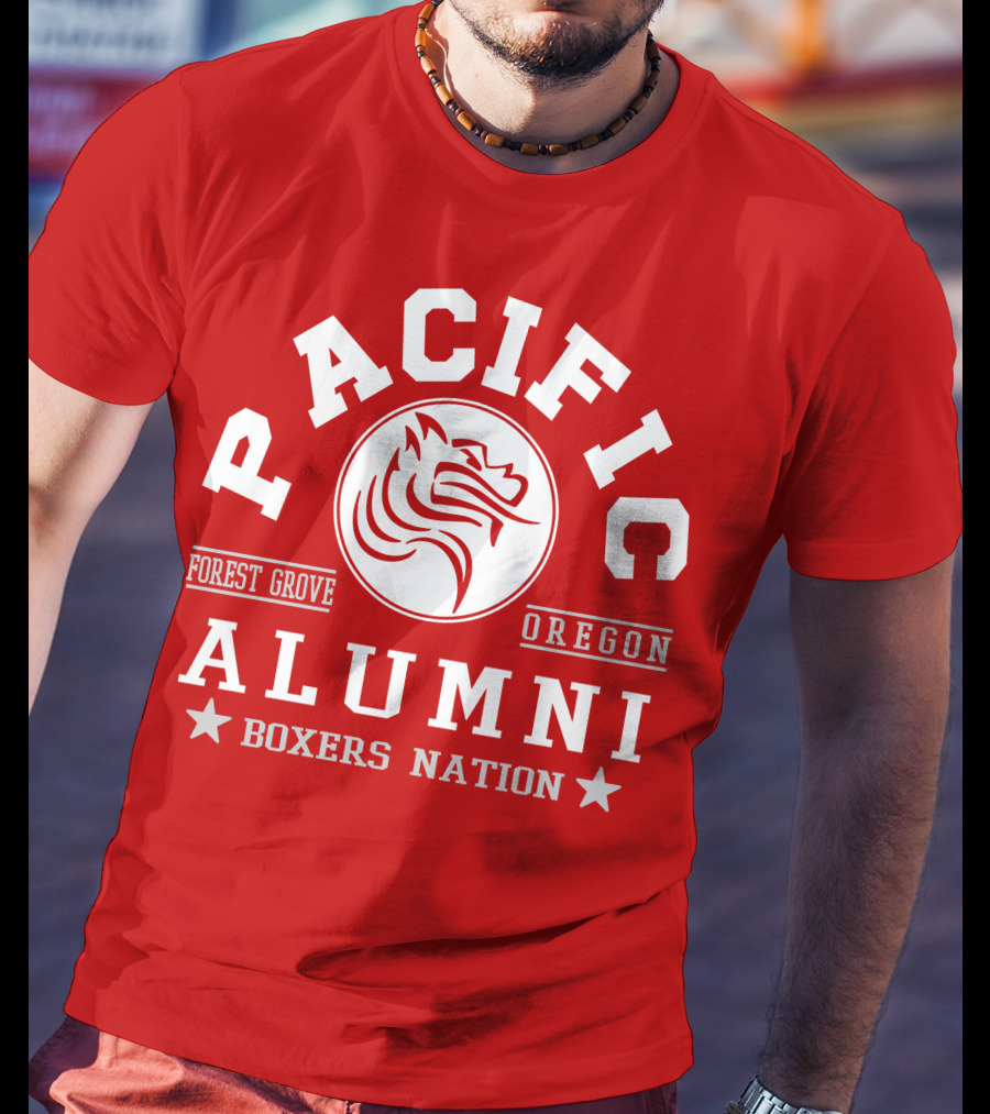 Pacific Alumni Forest Grove Oregon Boxers Nation T-Shirt