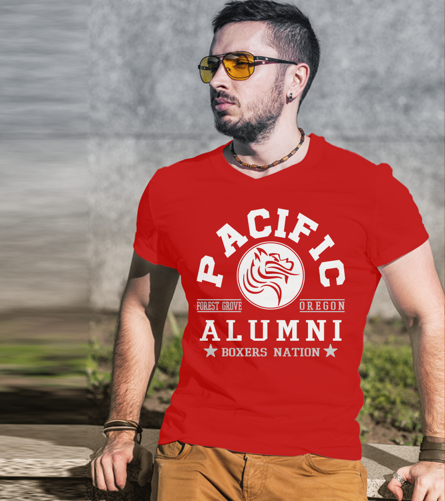 Pacific Alumni Forest Grove Oregon Boxers Nation T-Shirt