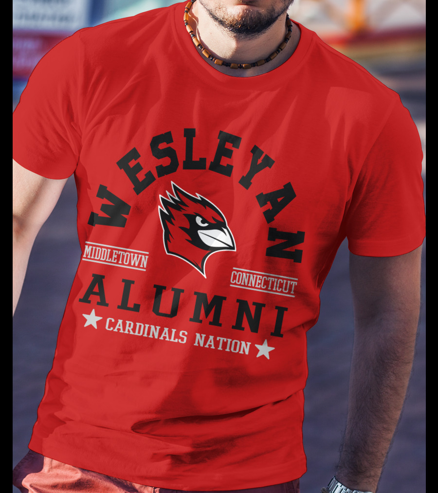 Wesleyan Alumni Middletown Connecticut Cardinals Nation T-Shirt